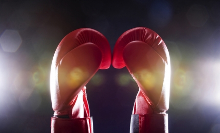 Two red boxing gloves