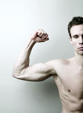 Man showing off his muscle
