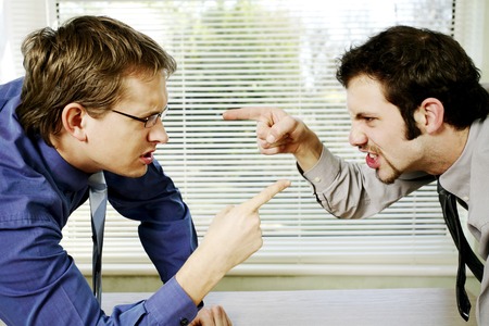 Two businessmen arguing