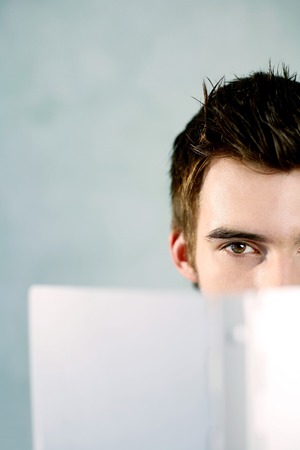 Man reading book