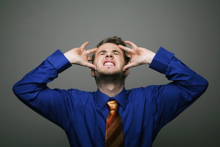 Businessman having headache