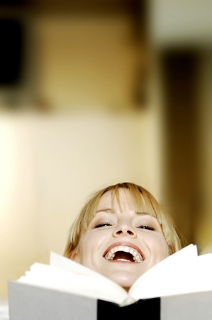 Woman reading book