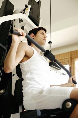 Man working out in the gym