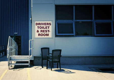 Drivers toilet and restroomの写真素材