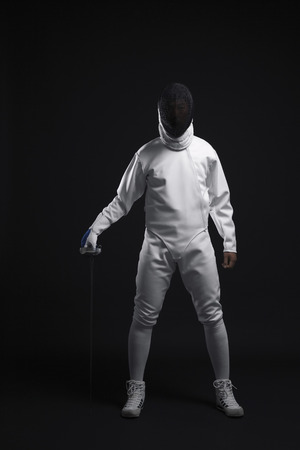 Man with fencing foil