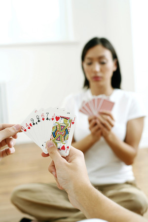 Couple playing cardsの写真素材