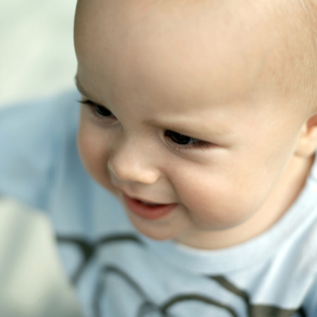 Baby boy smiling