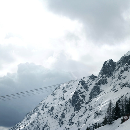 Snow-covered mountain landscape