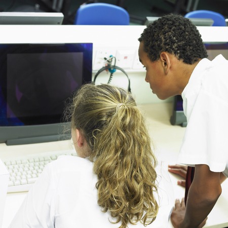 Students in the computer lab