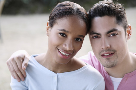 Man and woman posing togetherの写真素材