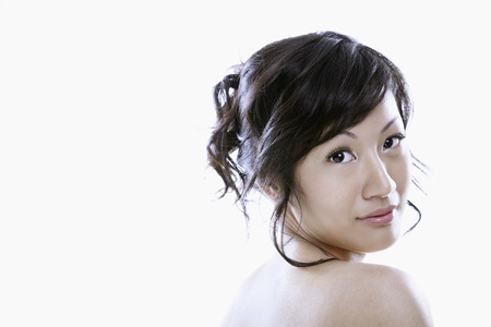 Woman posing for the cameraの写真素材