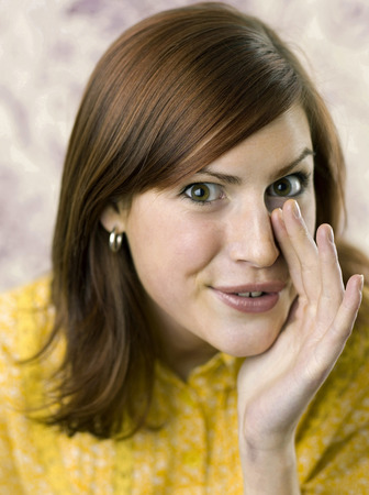 Woman whispering