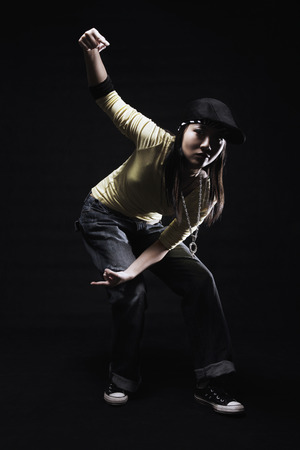 Young woman posing for the cameraの写真素材