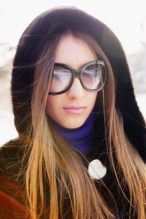 Businesswoman with sunglassesの写真素材