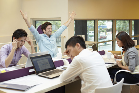 Business people working on laptopの写真素材