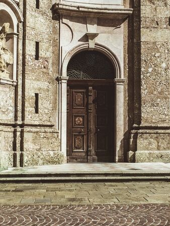 Innsbruck, Tirol/Austria - September 16 2015: One of the entrance doors of the St. Jakob Domのeditorial素材