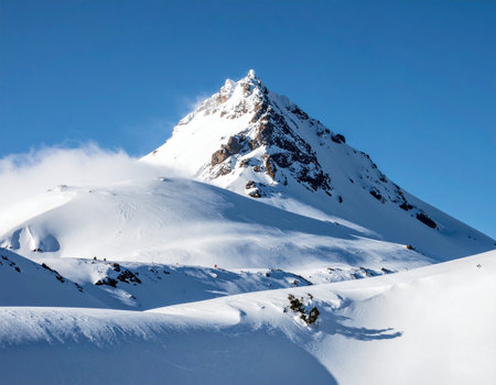 Winter in the swiss alps (Braunwald, Glarus, Switzerland)の素材