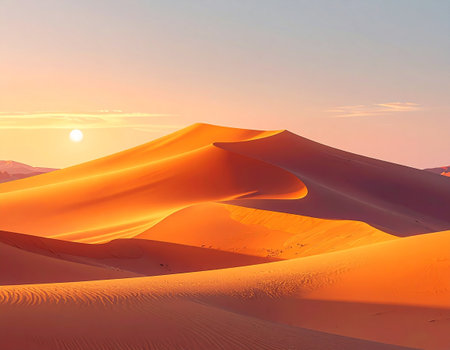 Dunes of the Sahara desert, Merzouga, Moroccoの素材
