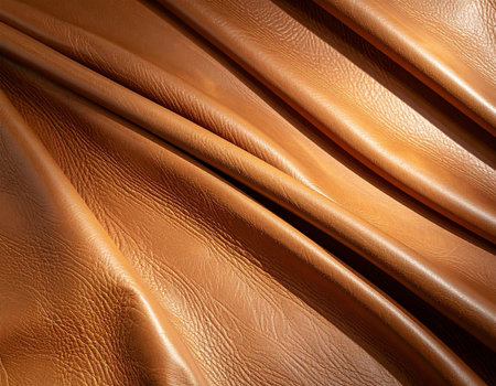 brown leather texture background close up. macro image of brown leather textureの素材