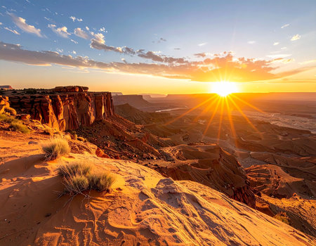 Sunset in Valley of Fire State Park, Nevada, United Statesの素材