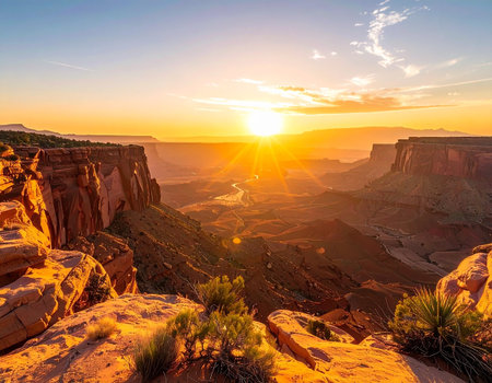 Sunset over Grand Canyon National Park in Arizona, United States of Americaの素材