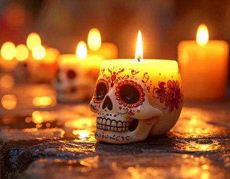Day of The Dead, Dia de los Muertos, candleの素材