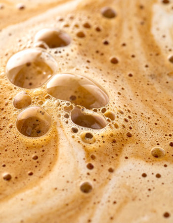 coffee foam close-up macro photography abstract background high quality printの素材