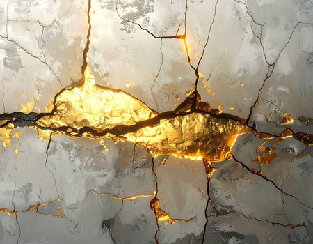 Cracks in the concrete wall as a background. 3d renderingの素材