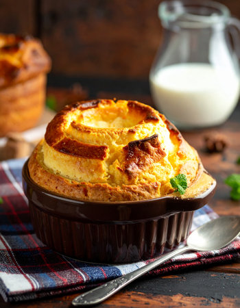 Cottage cheese casserole with raisins, selective focusの素材