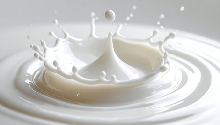 splash of milk isolated on a white background. close-upの素材