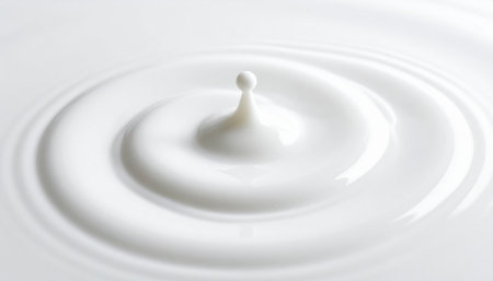Splash of milk on a white background. Shallow DOFの素材