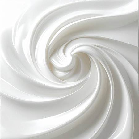 Abstract white swirl background. 3d render, 3d illustration.の素材
