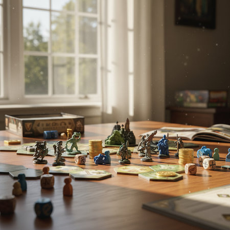 Wooden table with money and toys. Business concept. 3d renderの素材