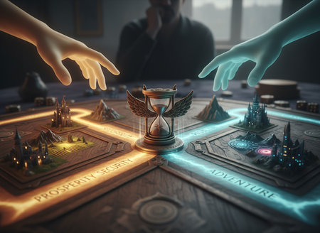 Conceptual image of a chess game. 3d rendering.の素材