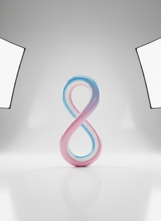 Symbol of ampersand on a white background. 3d renderの素材