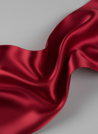 Smooth elegant red silk or satin luxury cloth texture can use as abstract background. 3d renderの素材