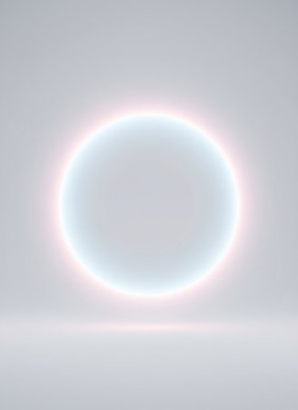 3d rendering of a white background with a circle in the centerの素材