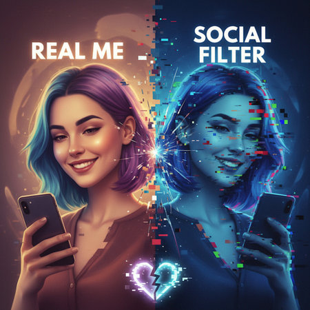 Beautiful young woman with mobile phone and speech bubble. Social media conceptの素材