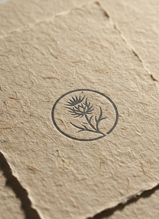 Closeup of a stamp on a piece of paper with the inscriptionの素材