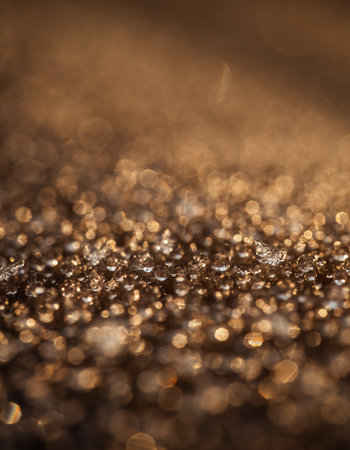 abstract golden bokeh background with glitter defocused lights and shadowの素材