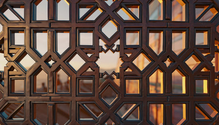 Decorative pattern in the form of a lattice. Background.の素材