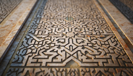 Detail of the Hassan II Mosque in Casablanca, Moroccoの素材