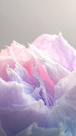 Colorful crepe paper on a white background, close-upの素材