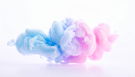 Colorful of watercolor ink in water isolated on white background.の素材