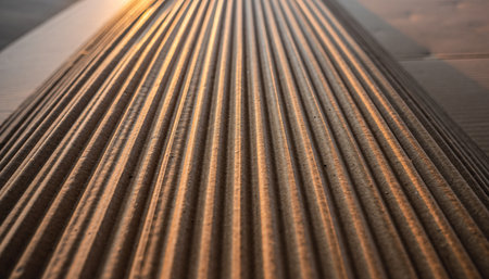 corrugated iron sheet of an industrial building close-up.の素材