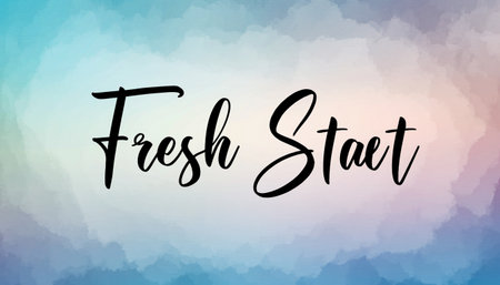 Fresh start. Inspirational quote. Hand drawn lettering. Vector typography.の素材