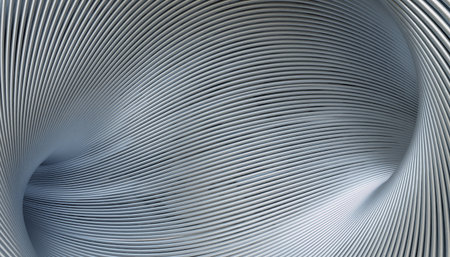 3d rendering of abstract metallic waves background. Beautiful wavy lines.の素材
