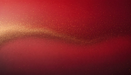 glitter vintage lights background. red and gold. de-focusedの素材