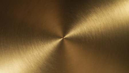 Gold metal brushed background or texture of brushed steel plate with reflections Iron plate and shinyの素材