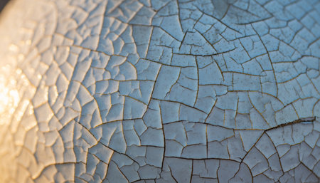 Close up of cracked paint on a metal surface. Abstract background.の素材